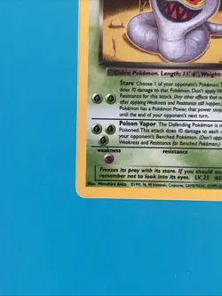 Pokemon TCG Dark Arbok Holo 2/82 Raw Ungraded Team Rocket - Image 5