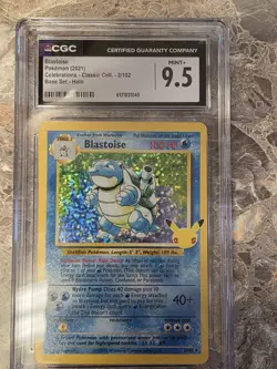 CGC 9.5 - Blastoise 2/102 - Celebrations Classic Collection Pokemon TCG - Image 1