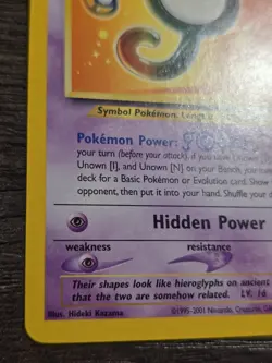 Unknown J 38/52 Black Star Promo 2001 Rare Pokemon TCG Vintage - Image 2