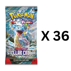 36x STELLAR CROWN Sealed BOOSTER PACKS Same as Booster Box - Image 1