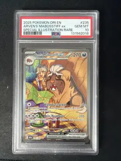 PSA 10 POKEMON DRI EN-DESTINED RIVALS #235 ARVEN'S MABOSSTIFF ex SIR - Image 1