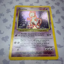 Mewtwo 10/102 Pokemon TCG 1999 Base Set Holo Unlimited - Image 1