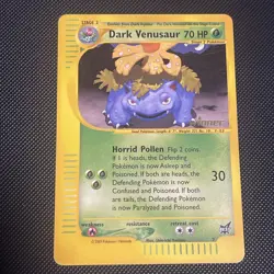 Dark Venusaur 7/9 Promo Best of Game Pokemon LP - winner stamp - Image 1