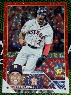 Jeremy Pena 2023 Topps Series 2 Gold Cup Card #347 Red Foil 169/199 Astros - Image 1