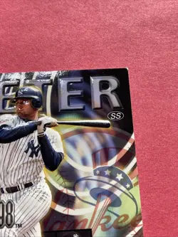 1998 SKYBOX THUNDER #9B DEREK JETER BOSS '98 INSERT NEW YORK YANKEES HOF Ex - Image 2