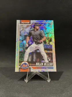 Nolan McLean Rookie 2026 Topps Series 1 #214 Sand Glitter Foil New York Mets RC - Image 1