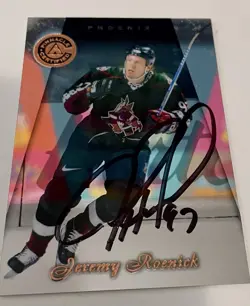 1995-96 Pinnacle In Person Auto No Coa Jeremy Roenick Singed Card - Image 1