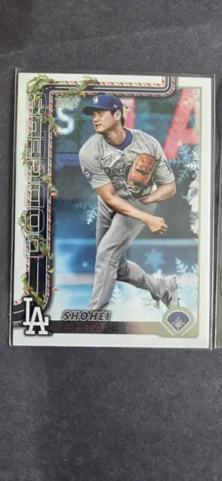 2025 Topps Holiday Shohei Ohtani Cards #H200 #H1 And Present Ornament PO-10 - Image 5