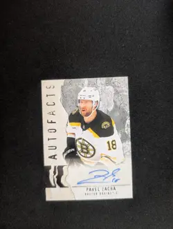 2025-26 Upper Deck Artifacts PAVEL ZACHA Autofacts AUTO Boston BRUINS - Image 1