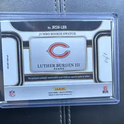 2025 Panini Select Jumbo Rookie Swatch Prizm 1/1 Luther Burden #JRSW-LBN Bears - Image 2