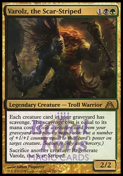 Varolz, the Scar-Striped 1x FOIL DGM MTG Dragon's Maze Rare MINT black green - Image 1