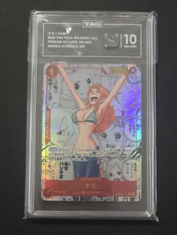 Nami OP01-016 Manga Alternate Art TAG 10 NM Graded Premium Booster One Piece US - Image 1