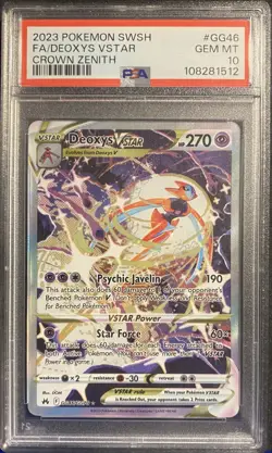 Deoxys VSTAR Crown Zenith Galarian Gallery Full Alt Art GG46/GG70 Pokemon PSA 10 - Image 1
