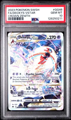 PSA 10 - Pokemon Deoxys VSTAR GG46/GG70 Crown Zenith - Image 2
