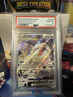 Deoxys Vstar GG46/GG70 Full Art Crown Zenith Pokemon Card PSA 10 GEM MINT - Image 1