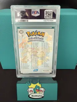 1999 POKEMON T.V. Topps Checklist Trading Card Ash Pikachu Movie PSA 9 Graded UK - Image 2