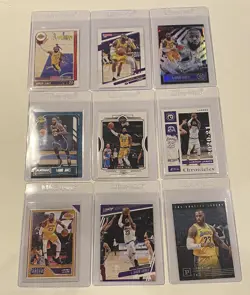 2021 Chronicles Lebron James 9 Card Lot Hoops Donruss Illusions Lakers - Image 1