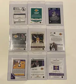 2021 Chronicles Lebron James 9 Card Lot Hoops Donruss Illusions Lakers - Image 2