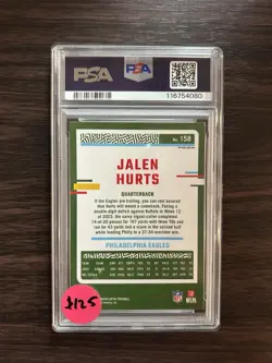 2023 Donruss Optic Football Jalen Hurts Rocket Emoji PSA GEM MT 10 SSP Eagles - Image 2