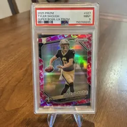 2025 Panini Prizm Tyler Shough Super Bowl LX Rookie /60 PSA 9 Saints (RC) - Image 1