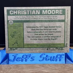 2026 Topps Heritage - Christian Moore - #ROA-CMO Rookie On-Card Auto - Angels - Image 2