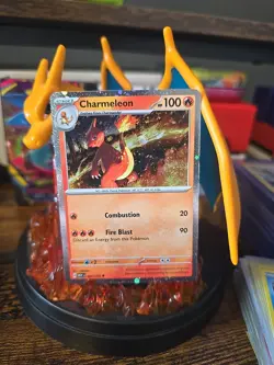 Pokemon TCG Charmeleon Scarlet & Violet Promo Cosmos Holo Card Swirl 151 005/165 - Image 1