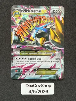 2014 Pokemon TCG M Metagross EX Mega Promo Holo Card XY35 - Image 1