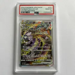 Psa 10 Mewtwo V Star 221/172 Pokemon Card SAR Japanese - Image 1