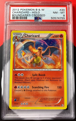 Charizard 20/149 Boundaries Crossed Holo 2012 Pokemon card PSA 8 NM-MT - Image 1