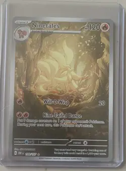 Pokemon TCG Card Ninetales 199/197 Obsidian Flames Illustration Rare NM Full Art - Image 2