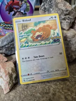 pokemon Cards Bidoof Basic. 1pcs+1pcs Sleeve 2022 #059/078 Pokemon Go - Image 1