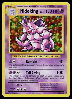 Pokemon Card - Nidoking Evolutions 45/108 Holo Rare 2016 - Image 1