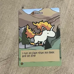 Dashie Pokiebubies 1st Edition 8 Derpy Fan Art Card V1 Set 1 Rapidash - Image 1