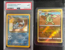 Pokemon 1999 Jungle 2 Card Set Vaporeon #12 Holo PSA 9 🔥 NM & Flygon Rev Holo - Image 2