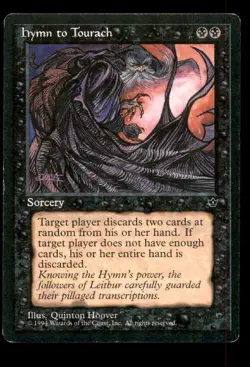 Hymn to Tourach LP Light Play Fallen Empires MTG [6458] - Image 1