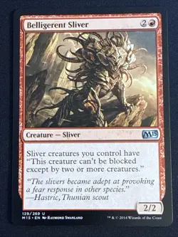 1x Belligerent Sliver (129) Core Set 2015 M15 LP MTG Magic the Gathering x1 MKE - Image 1
