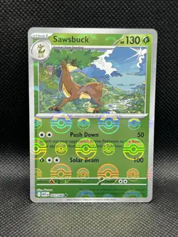 Sawsbuck 007/086 POKE BALL PATTERN HOLO White Flare Sv Pokemon English Foil - Image 1
