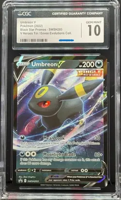 CGC 10 Umbreon V #SWSH203 Black Star Promo Sword & Shield 2022 - Image 1