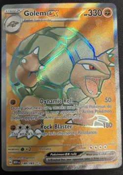 Pokemon TCG Golem EX 189/165 Scarlet & Violet 151 Ultra Rare Full Art NM - Image 1