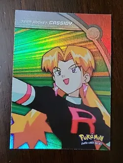 NM! 2000 Topps Pokemon Series 1 #HV5 Cassidy Rainbow Foil TV AnimationEdition - Image 1