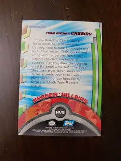 NM! 2000 Topps Pokemon Series 1 #HV5 Cassidy Rainbow Foil TV AnimationEdition - Image 2