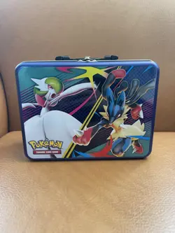 Pokemon TCG 2025 Fall Collector Chest Tin Lunchbox NO PACKS w/ Promo coin/card - Image 1