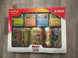 🔥Pokemon Scarlet & Violet-151 (5-Pack) Mini Tins w/ 4 Promos Costco Bundle🔥 - Image 1