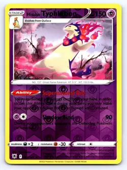 Hisuian Typhlosion 052/189 Holo Rare Astral Radiance Pokemon Reverse Holo NM - Image 1
