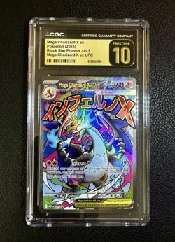 Mega Charizard X Ex 023 UPC Promo CGC PRISTINE 10 - PERFECT Pokemon Black Label - Image 1