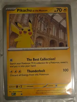 5 x Pikachu At The Museum, Pokemon X Natural History Museum Jumbo Promo - Sealed - Image 1