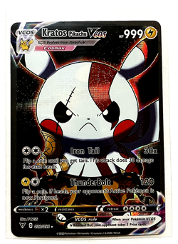 Kratos Pikachu Pokemon Card VCOS Holo Cosplay w/ Video - Image 4