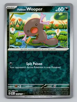 Reverse Holo Paldean Wooper 126/197 Common Obsidian Flames Pokemon - Image 1