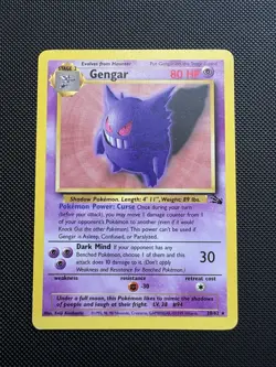 Gengar 20/62 Pokemon Fossil Non-Holo Rare LP 1999 - Image 1