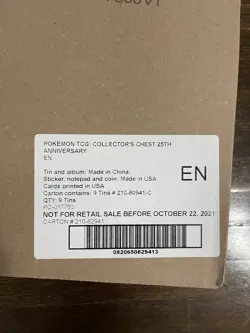 Pokemon Celebration SEALED NEW Collector’s Chest/ Lunch Box Sealed Case x9 - Image 1